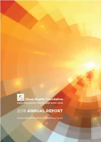 2018 ANNUAL REPORT SHF-Annualreport-0918.Qxp Layout 1 26/9/18 2:54 Pm Page 2