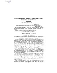 Department of Defense Appropriations for Fiscal Year 2008