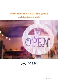OER): an Introductory Guide