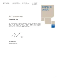 ASX Statement