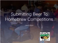 Brewing for Comp Short