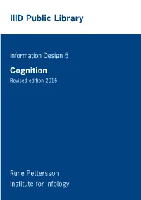 Cognition Revised Edition 2015