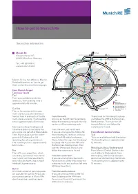 How to Get to Munich Re
