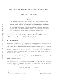 On a Two-Parameter Yule-Simon Distribution
