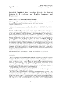 Statistical Graphical User Interface Plug-In for Survival Analysis in R Statistical and Graphics Language and Environment