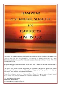 TEAM VICAR of ST ALPHEGE, SEASALTER and TEAM RECTOR