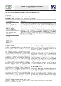 The Phenomenon of Bilingualism in Rahovec's Spoken Language