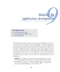 Webgl: 3D Application Development