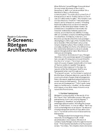 X-Screens: Röntgen Architecture