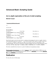 Advanced Bash-Scripting Guide
