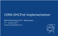 CERN Dhcpv6 Implementation