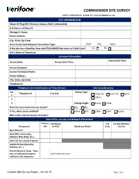 Commander Site Survey