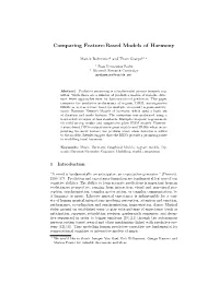 Comparing Feature-Based Models of Harmony