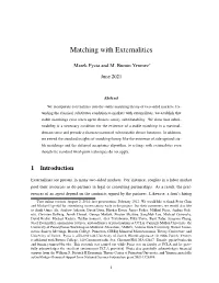 Matching with Externalities
