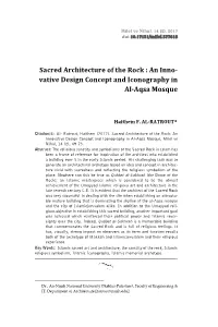 Sacred Architecture of the Rock : an Inno- Vative Design Concept and Iconography in Al-Aqsa Mosque