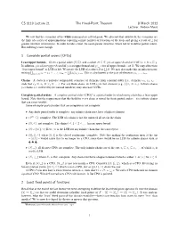 The Fixed-Point Theorem 8 March 2013 Lecturer: Andrew Myers