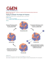 Trying to Unleash the Power of Thorium