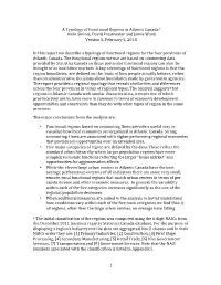 A Typology of Functional Regions in Atlantic Canada (February 2013)