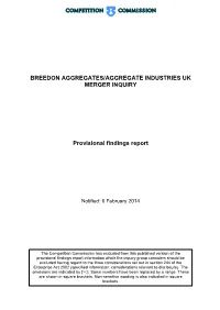 Breedon Aggregates / Aggregate Industries Merger Inquiry