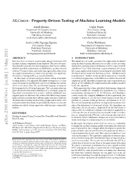 Mlcheck– Property-Driven Testing of Machine Learning Models