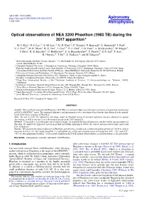 Optical Observations of NEA 3200 Phaethon (1983 TB) During the 2017 Apparition? M.-J