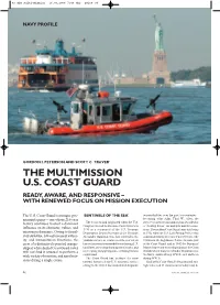 The Multimission U.S. Coast Guard Ready, Aware, and Responsive – with Renewed Focus on Mission Execution