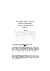 An Introduction to Collective Ijtihad (Ijtihad Jama‘I): Concept and Applications