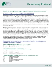 Deworming Protocol