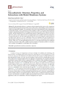 Glycoalkaloids: Structure, Properties, and Interactions with Model Membrane Systems
