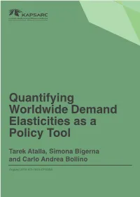 Quantifying Worldwide Demand Elasticities As a Policy Tool