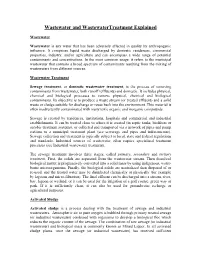 Wastewater and Wastewatertreatment Explained
