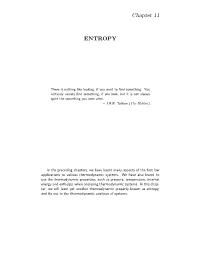 Chapter 11 ENTROPY