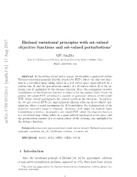 Ekeland Variational Principles with Set-Valued Objective Functions And