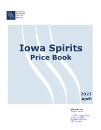 Iowa Spirits Price Book