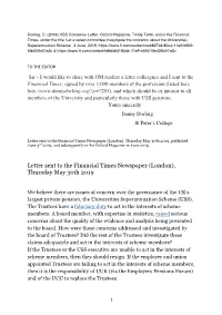 Let a Select Committee Investigate the Concerns About the Universities