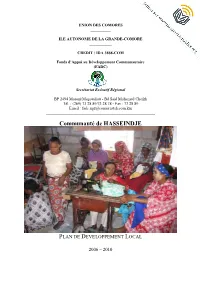 Rapport PDL Hasseindjé