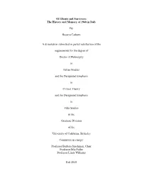The History and Memory of 1968 in Italy by Rosaria Carbotti a Dissertation Submitted in Partial Satisfa