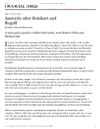 Austerity After Reinhart and Rogoff - FT.Com