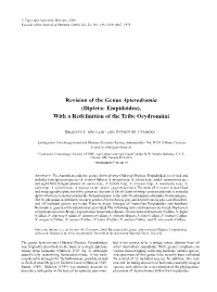 Diptera: Empidoidea), with a Redefinition of the Tribe Ocydromiini