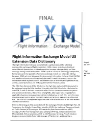 Flight Information Exchange Model US Extension Data Dictionary