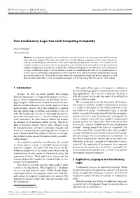 How Combinatory Logic Can Limit Computing Complexity