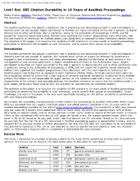 Link ? Rot: URI Citation Durability in 10 Years of Ausweb Proceedings