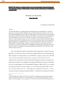 Nietzsche and Amor Fati