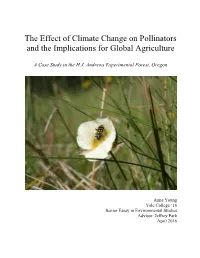 The Effect of Climate Change on Pollinators and the Implications for Global Agriculture