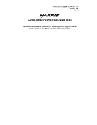 An/Prc-150(C) Operator Reference Guide