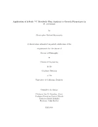 Application of 2-Scale 13C Metabolic Flux Analysis to Growth Phenotypes in S