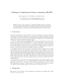 Challenges in Deploying Low-Latency Anonymity (DRAFT)
