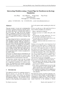 Interacting Modelica Using a Named Pipe for Hardware-In-The-Loop Simulation