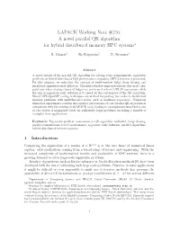 LAPACK Working Note #216: a Novel Parallel QR Algorithm for Hybrid Distributed Memory HPC Systems∗
