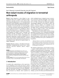 Non-Volant Modes of Migration in Terrestrial Arthropods